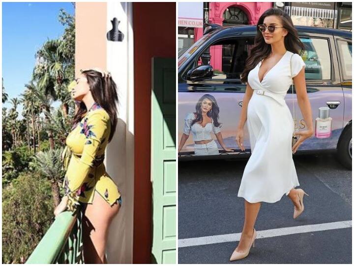 Amy Jackson flaunts her 22 months pregnancy shares adorable photos of baby bump एमी जैक्सन ने फ्लॉन्ट किया 22वें वीक का बेबी बंप, शेयर की बेहद खास तस्वीरें