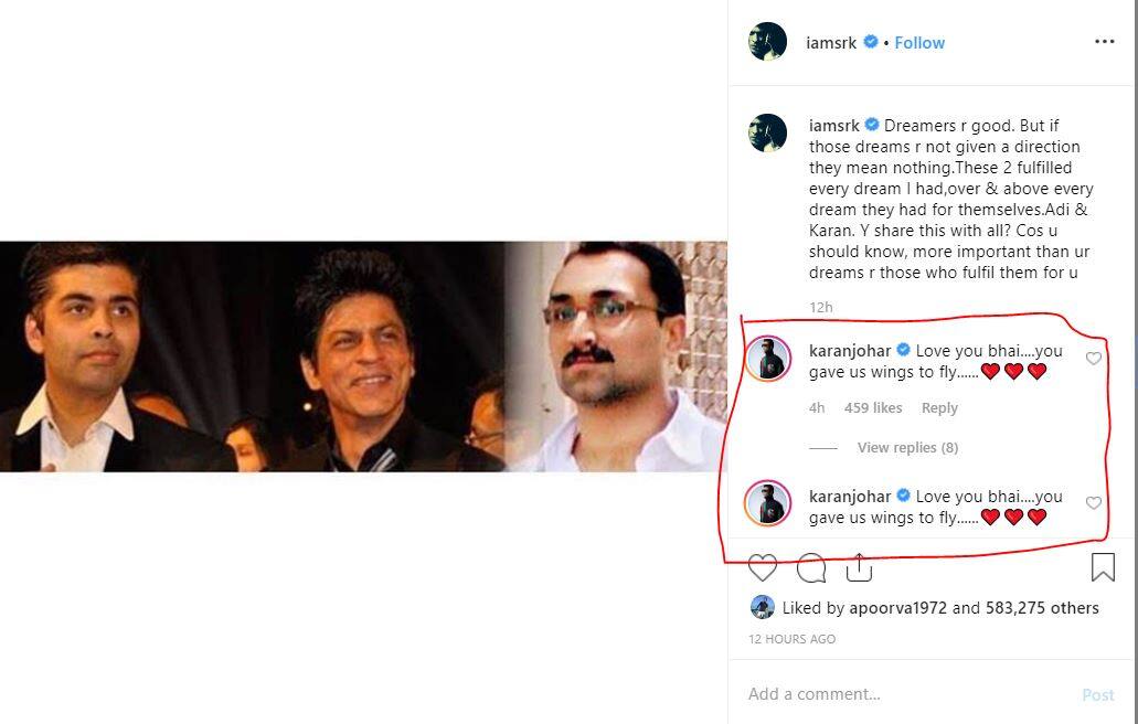 इमोशनल हुए SRK, कहा- मेरे हर सपने को करन और आदित्य चोपड़ा ने पूरा किया