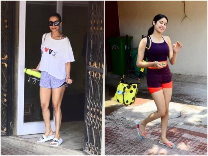 आप इस कोलाज तस्वीर में देख सकते हैं कि जाह्नवी और मलाइका एक ही जिम से बाहर निकलती नजर आ रही हैं. दोनों का लुक भी काफी सिमिलर लग रहा है.