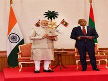 भारत-मालदीव के बीच छह समझौतों पर हुए दस्तखत, PM मोदी को सर्वोच्च सम्मान \'निशान इज्जुद्दीन\' मिला