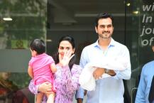 हॉस्पिटल से डिस्चार्ज हुईं ईशा देओल, पति भरत के साथ बेटी मिराया को लेकर घर पहुंचीं