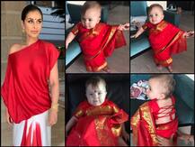 IN PICS: लीज़ा रे की बेटियों ने पहनी लाल रंग की साड़ी, क्यूटनेस देख फिदा हो जाएंगे आप