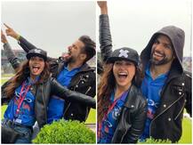 World Cup 2019: भारत-पाक मैच देखने पहुंचे ऋत्विक धनजानी  और आशा नेगी, सामने आईं खास तस्वीरें