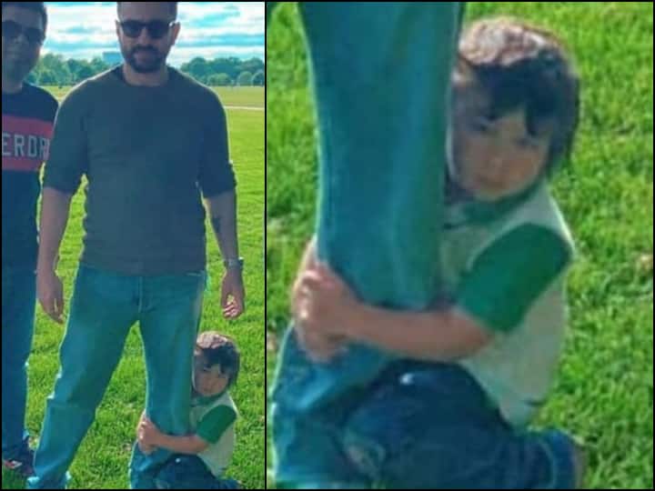 पापा सैफ के कदमों से लिपटे नज़र आए तैमूर अली खान, तस्वीर हुई वायरल Taimur Ali khan viral Pic With Father Saif Ali Khan पापा सैफ के कदमों से लिपटे नज़र आए तैमूर अली खान, तस्वीर हुई वायरल