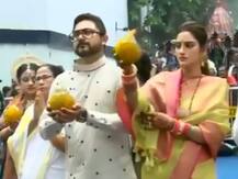 तमाम आलोचनाओं के बीच नुसरत जहां ने सीएम ममता के साथ की जगन्नाथ मंदिर में मंगल आरती