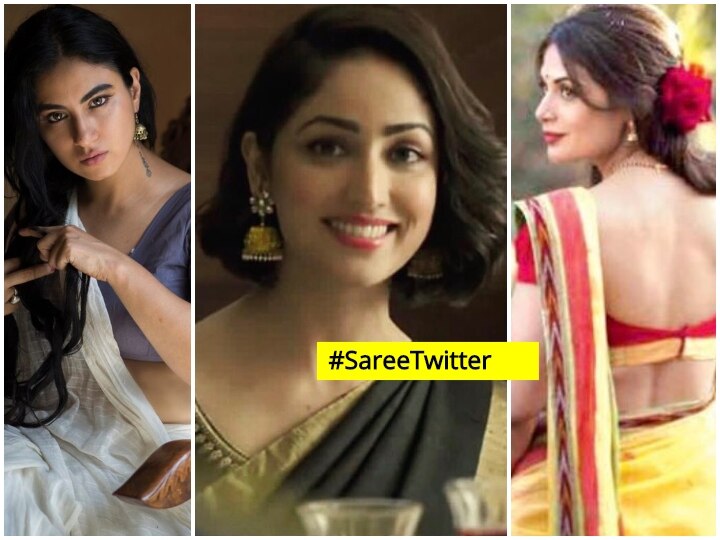 #SareeTwitter: आयुष्मान खुराना ने उठाया ट्रेंड का फायदा, साड़ी में तस्वीर पोस्ट कर किया 'ड्रीम गर्ल' का प्रमोशन