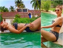 जसलीन मथारू ने ब्लैक बिकिनी में ढहाया कहर, पूल में कर रही हैं मस्ती