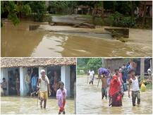 बिहार और असम में जारी है बाढ़ का प्रकोप, तस्वीरों में देखें तबाही का मंजर