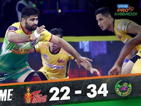 Pro Kabaddi 2019: पटना पाइरेट्स ने तेलुगु टाइटंस को दी मात, पटना के डिफेंडर जयदीप ने बनाया हाई 5 Pro Kabaddi 2019: पटना पाइरेट्स ने तेलुगु टाइटंस को दी मात, पटना के डिफेंडर जयदीप ने बनाया हाई 5