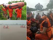 Pics: महालक्ष्मी एक्सप्रेस में फंसे हैं 700 यात्री, पानी के बीच रेस्कयू ऑपरेशन में जुटी हैं टीमें