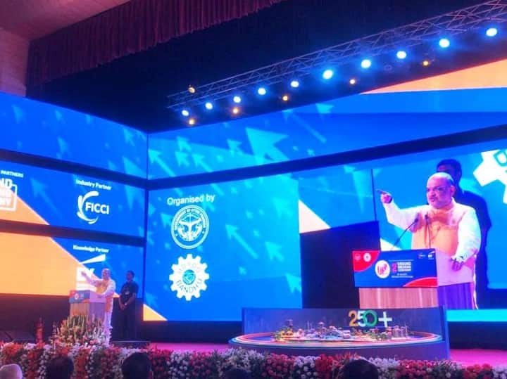 home minister amit shah statement in groundbreaking ceremony lucknow भारत को पांच हजार अरब डॉलर की अर्थव्यवस्था बनाने का रास्ता उत्तर प्रदेश से होकर जाता है- अमित शाह