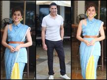 देसी स्वैग में \'मिशन मंगल\' को प्रमोट करती दिखीं तापसी पन्नू, साथ में अक्षय कुमार भी आए नजर