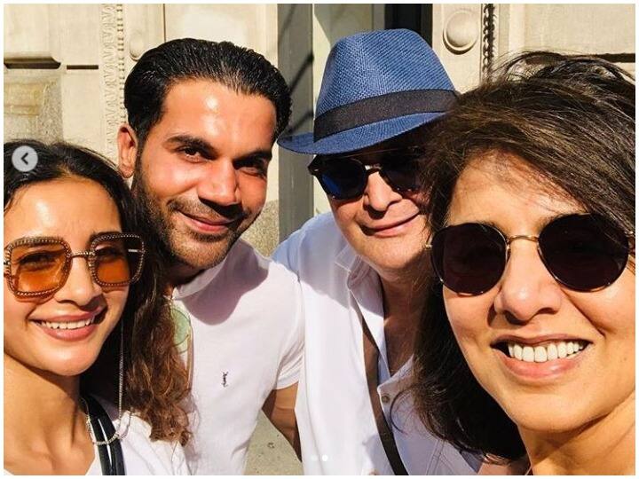 न्यूयॉर्क में अचानक सड़क पर ऋषि-नीतू कूपर से टकराए राजकुमार और पत्रलेखा Rajkummar Rao and patrlekha meets neetu kapoor and rishi kapoor in new york न्यूयॉर्क में अचानक सड़क पर ऋषि-नीतू कूपर से टकराए राजकुमार और पत्रलेखा