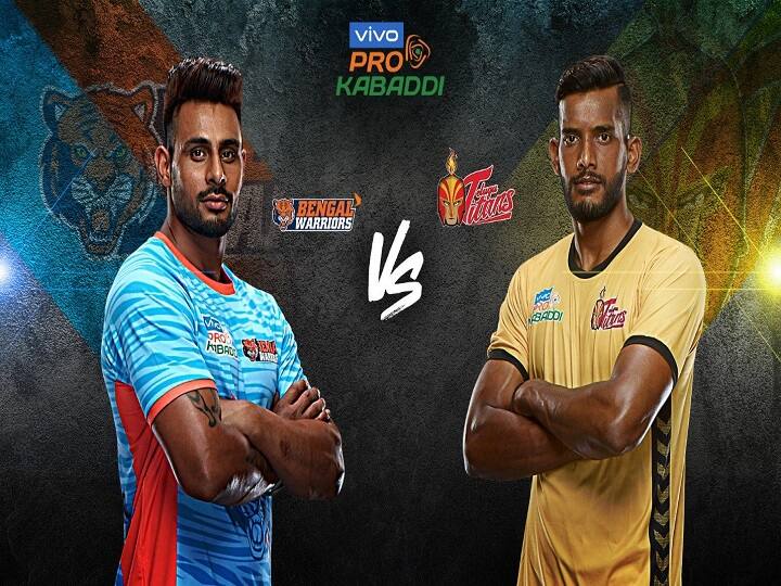 Pro Kabaddi League 2019 Bengal Warriors vs Telugu Titans Match Tie Pro Kabaddi League 2019: बंगाल वॉरियर्स और तेलुगू टाइटंस का मैच 29-29 के स्कोर के साथ हुआ टाई