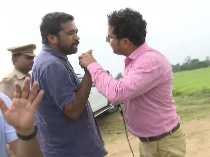 FIR on congress worker who misbehaved with abp ganga reporter एबीपी गंगा के पत्रकार को धमकाने वाले कांग्रेस कार्यकर्ता के खिलाफ FIR दर्ज