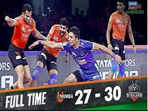 Pro Kabaddi League 2019: हरियाणा स्टीलर्स ने यू मुंबा को 30-27 से हराया