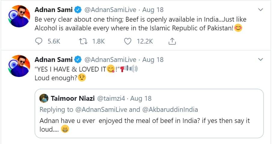 सिंगर अदनान सामी ने बीफ खाने को लेकर किया ट्वीट, सोशल मीडिया पर हुए ट्रोल