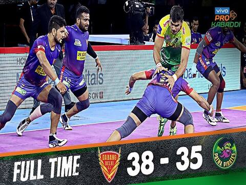 Pro Kabaddi 2019: नवीन कुमार के दम पर दबंग दिल्ली ने पटना पाइरेट्स को दी मात Pro Kabaddi 2019: नवीन कुमार के दम पर दबंग दिल्ली ने पटना पाइरेट्स को दी मात