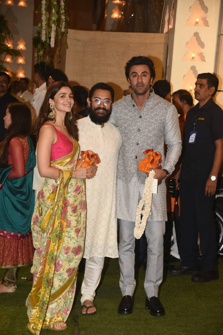 इस सेलिब्रेशन में अभिनेता रनबीर कपूर आलिया भट्ट के साथ पहुंचे. (Photo Credit- Manav Manglani)