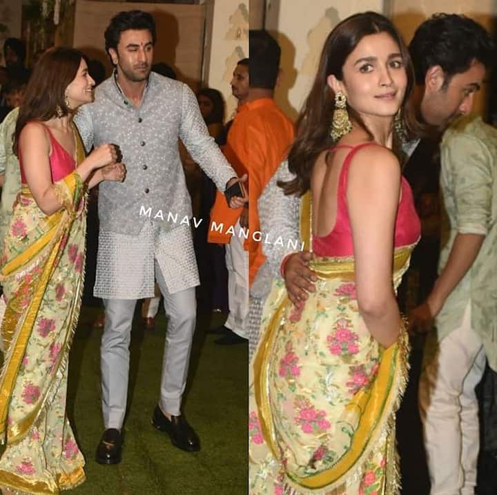 तस्वीरों में रनबीर कपूर और आलिया भट्ट की नजदीकियां साफ दिखाई दे रही हैं. दोनों ने ही एक दूसरे के साथ बेहद खास अंदाज में इस ग्रैंड सेलिब्रेशन में शिरकत की. (Photo Credit- Manav Manglani)