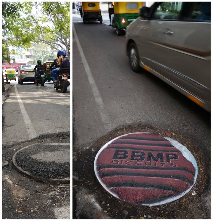 बादल नानजुंदास्वामी के फेसबुक अकाउंट से पता चलता है कि वह गड्ढों वाली सड़क के दुश्मन है.