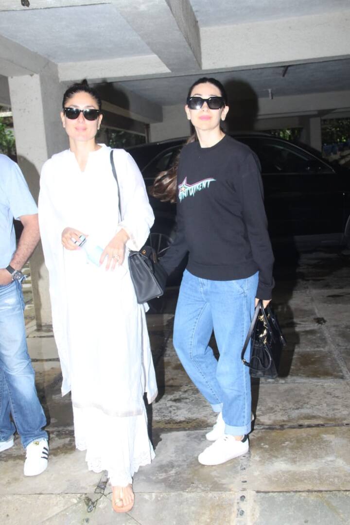 आज मुंबई में कपूर सिस्टर्स भी साथ नज़र आईं. ये दोनों बहनें आज एक मीटिंग के लिए साथ में पहुंचीं थीं.