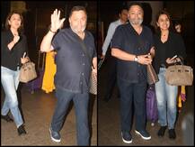 कैंसर का इलाज करा कर पत्नी नीतू के साथ भारत लौटे ऋषि कपूर , देखें एयरपोर्ट की तस्वीरें