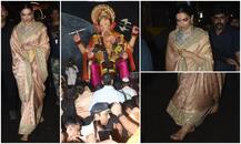 Ganeshotsav : विसर्जन से पहले नंगे पांव लालबाग राजा के दर्शन करने पहुंची दीपिका पादुकोण, देखिए तस्वीरें