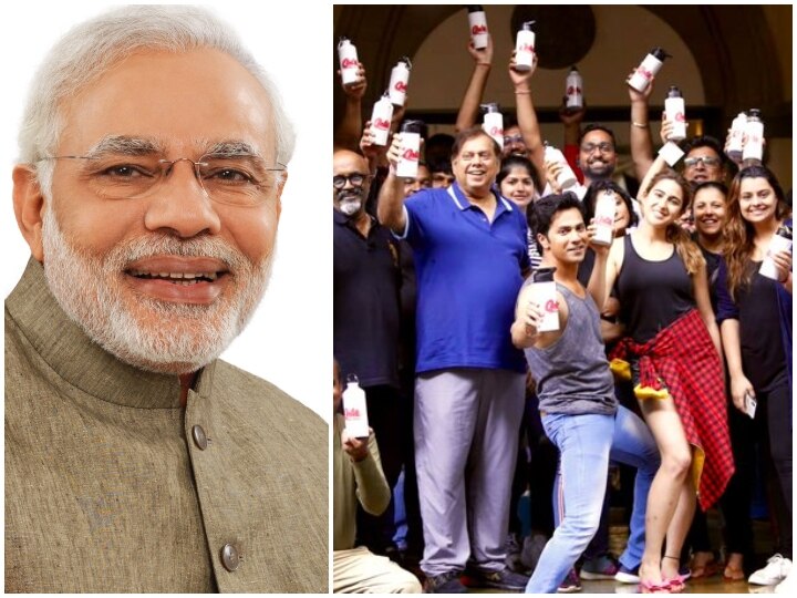 PM Narendra Modi applauds team Coolie No. 1 for going plastic-free, Read story प्लास्टिक फ्री हुआ वरुण-सारा की Coolie No. 1 का सेट, पीएम मोदी ने तारीफ में कहा- Superb Gesture!