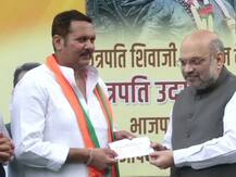 महाराष्ट्रः NCP का दामन छोड़ BJP में शामिल हुए छत्रपति शिवाजी के वंशज उदयन राजे भोसले