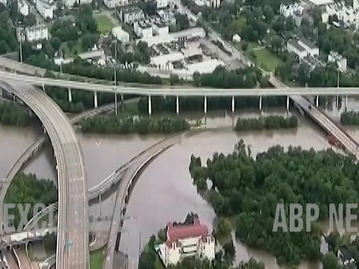 Heavy Rains and Floods in Americas Houston अमेरिका में पीएम मोदी के कार्यक्रम पर संकट के बादल, बाढ़ में डूबे ह्यूस्टन शहर के कई इलाके