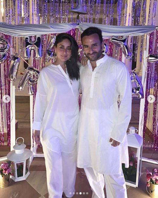 सैफ अली खान ने करीना के लिए पटौदी पैलेस में पार्टी रखी. इस पार्टी में सैफ और करीना के बेहद करीबियों ने ही शिरकत की. पति सैफ के साथ इस पार्टी में बेबो की बड़ी बहन करिश्मा कपूर ने भी खूब मस्ती की. (Photo Credit: @therealkarismakapoor Instagram)