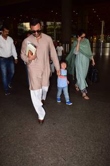 PHOTOS: पटौदी पैलेस से लौटे सैफ-करीना और तैमूर, एयरपोर्ट से सामने आईं खूबसूरत तस्वीरें