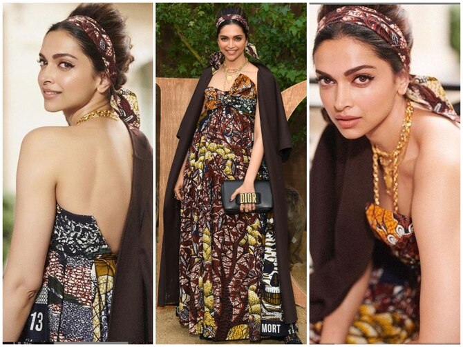 Deepika Padukone stuns at Paris Fashion Week 2019 in her strapless dress