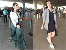 Spotted: एयरपोर्ट पर Swag में दिखीं करिश्मा कपूर, काजोल भी कूल अंदाज में आईं नज़र