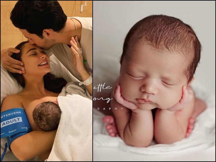 Amy Jackson shares first photo of her newly born Son Andreas Jax Panayiotou मां बनने के एक हफ्ते बाद एमी जैक्सन ने कराया बेटे का पहला फोटोशूट, देखें तस्वीर