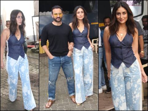 सैफ अली खान संग शूट पर नज़र आईं करीना कपूर खान, दोनों ने साथ में दिए पोज़ सैफ अली खान संग शूट पर नज़र आईं करीना कपूर खान, दोनों ने साथ में दिए पोज़