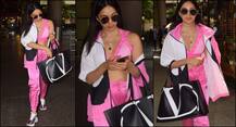 मोबाइल में बिज़ी \'पिंक लुक\' में एयरपोर्ट पर स्पॉट हुईं कियारा आडवानी, ये रहीं खास तस्वीरें