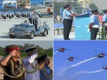 Air Force Day: आसमान में दिखा वायुसेना के जवानों का शौर्य , देखें तस्वीरें