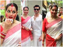 दशमी पर बिपाशा बासु ने खेला सिंदूर, करण सिंह ग्रोवर केस साथ सामने आई खूबसूरत तस्वीरें