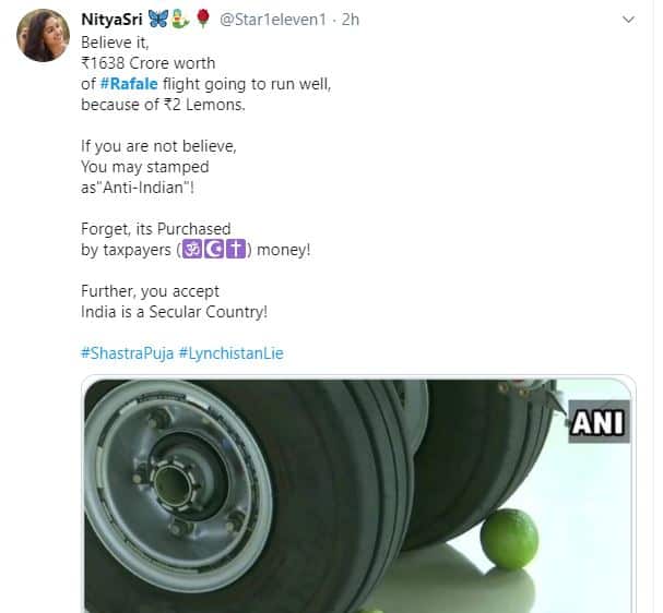 लोगों ने नींबू वाली तस्वीर को हिंदुत्व से जोड़ दिया.