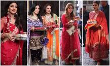 करवा चौथ सेलिब्रेट करने दुल्हन की तरह सज-धजकर घर से निकलीं बॉलीवुड अभिनेत्रियां, देखें तस्वीरें