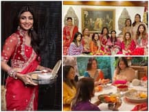 शिल्पा शेट्टी और रवीना टंडन ने कपूर हाउस में की करवा चौथ की पूजा, देखें वीडियो और तस्वीरें