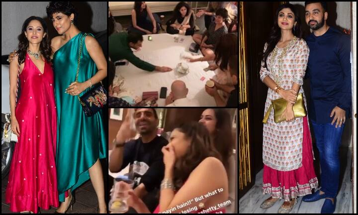 बॉलीवुड में दीवाली का जश्न शुरु हो गया है. हर रोज ही किसी ना किसी सितारे के घर दीवाली के लिए पार्टी आयोजित हो रही है. बीती रात जाने माने डिजाइनर मनीष मल्होत्रा के घर दीवाली पार्टी रखी गई जिसमें शिल्पा शेट्टी, करन जौहर और सोफी चौधरी सहित कई बड़े सितारे पहुंचे. देखिए तस्वीरें