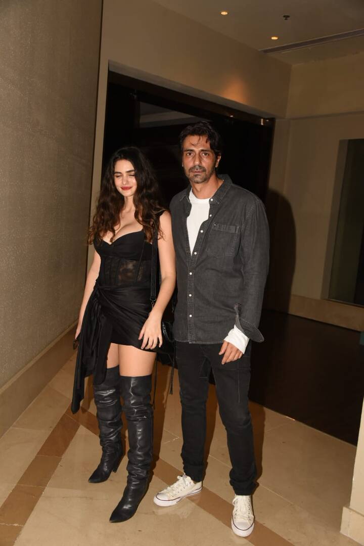 अभिनेता अर्जुन रामपाल मलाइका के बर्थडे बैश में गर्लफ्रेंड गैब्रिएला को साथ लेकर पहुंचे. (Photo Credit: Manav Manglani)