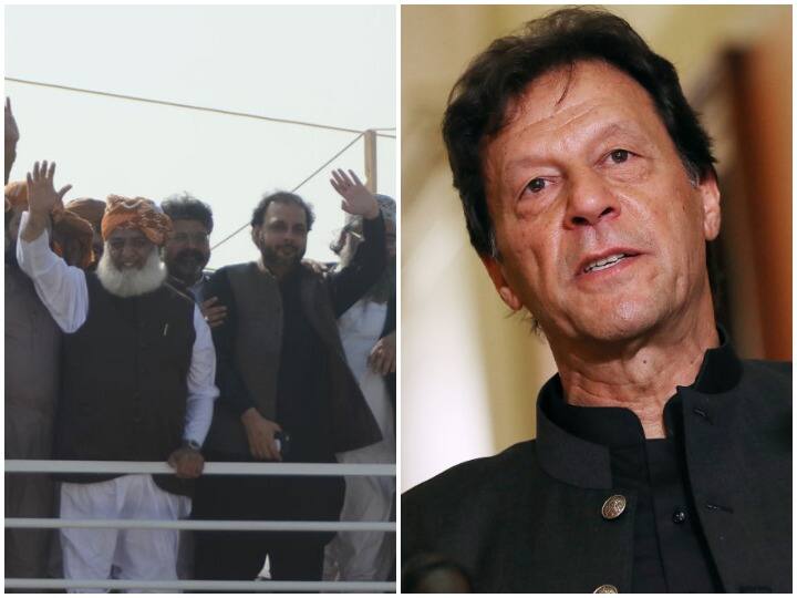 इमरान खान की बढ़ी मुश्किलें, फजलुर रहमान के 'आजादी मार्च' में सड़कों पर उतरे हजारों पाकिस्तानी, इस्तीफे की मांग की imran khan in trouble Fazlur Rehman Azadi March commences from Karachi इमरान खान की बढ़ी मुश्किलें, फजलुर रहमान के 'आजादी मार्च' में सड़कों पर उतरे हजारों पाकिस्तानी, इस्तीफे की मांग की