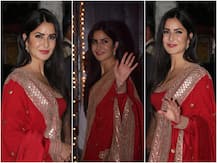 तस्वीरें: अमिताभ बच्चन और अनिल कपूर के घर की दिवाली पार्टी में लाल लिबास में परी लग रही हैं कटरीना कैफ