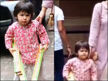 VIDEO: एयरपोर्ट पर पैपराजी से नाराज नजर आए तैमूर अली खान, फोटो लेने से करते दिखे मना