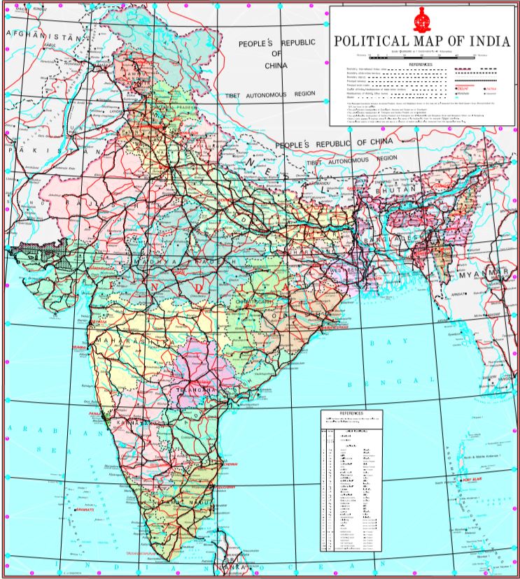 सरकार ने J&K और लद्दाख का नया नक्शा जारी किया, जम्मू कश्मीर में मुजफ्फराबाद भी शामिल