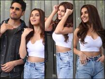 सिद्धार्थ मल्होत्रा संग ग्लैमरस अंदाज़ में नज़र आईं तारा सुतारिया, \'मरजावां\' के प्रमोशन के दौरान दिए कई पोज़